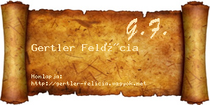 Gertler Felícia névjegykártya